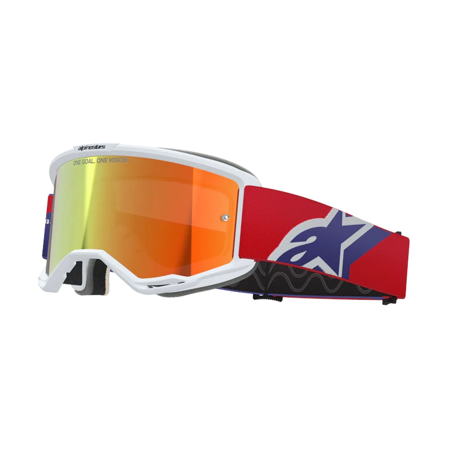 Alpinestars 2026 Vision 5 Corp Motocross Goggles Red Purple Mirror Red One Size