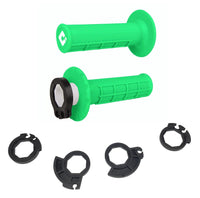ODI Half Waffle MX Lock-On Grip Set Flo-Green For KTM XC-W 125 2009-2016