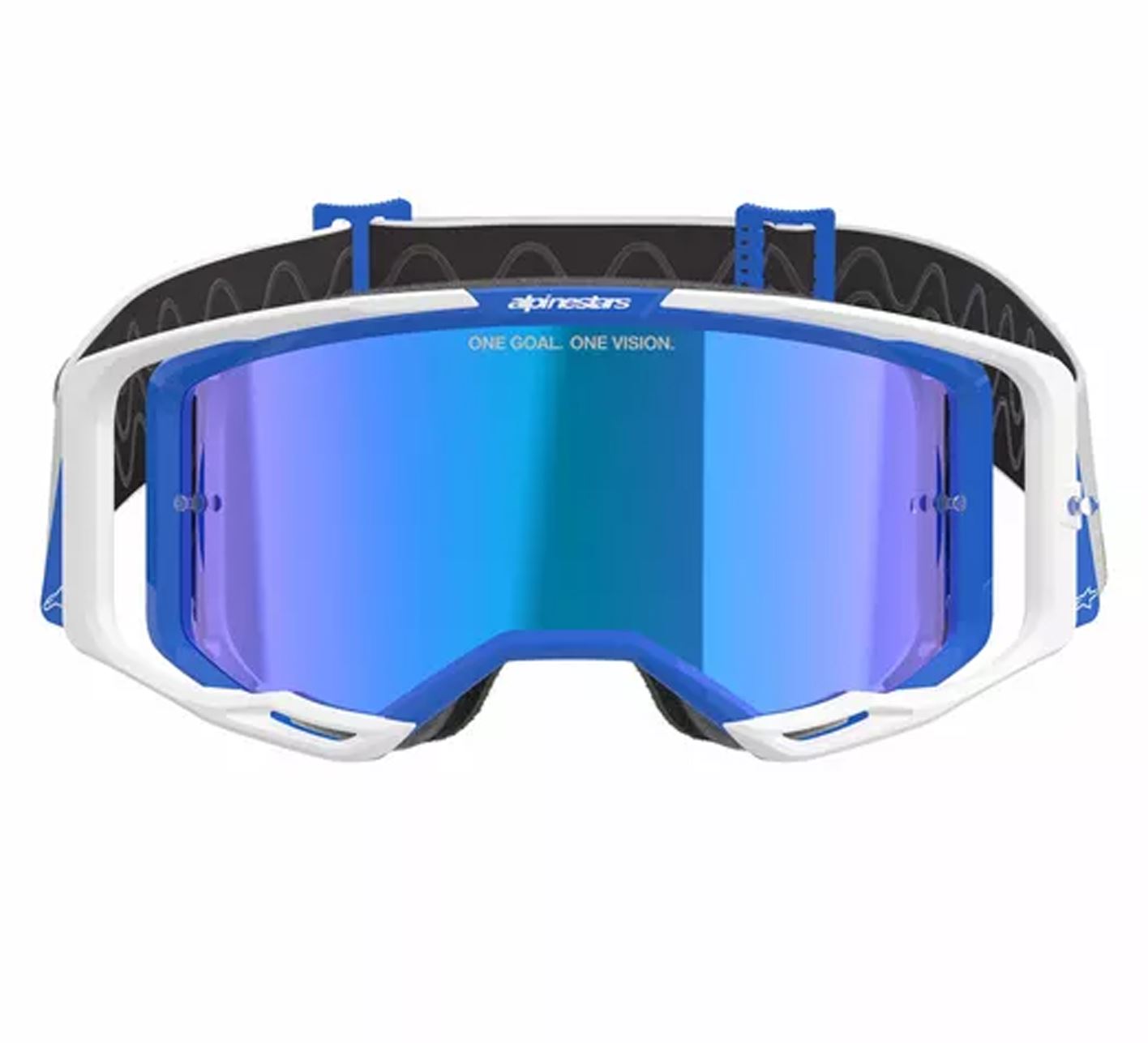 Alpinestars 2025 Goggles Vision 8 Corp Blue White Mirror Blue