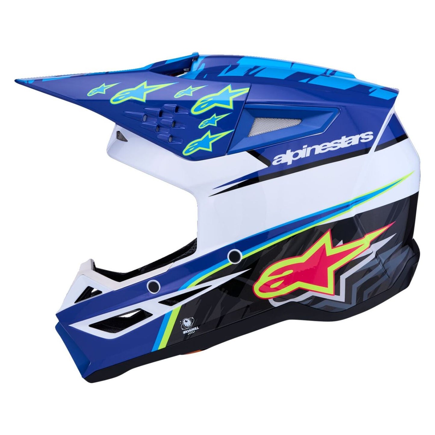 Alpinestars 2027 S-M3 Falcon MX Helmet Blue White Black Pink