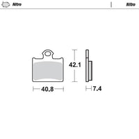 Moto-Master Rear Nitro Sintered Brake Pads For KTM Freeride E-XC 2015-2020