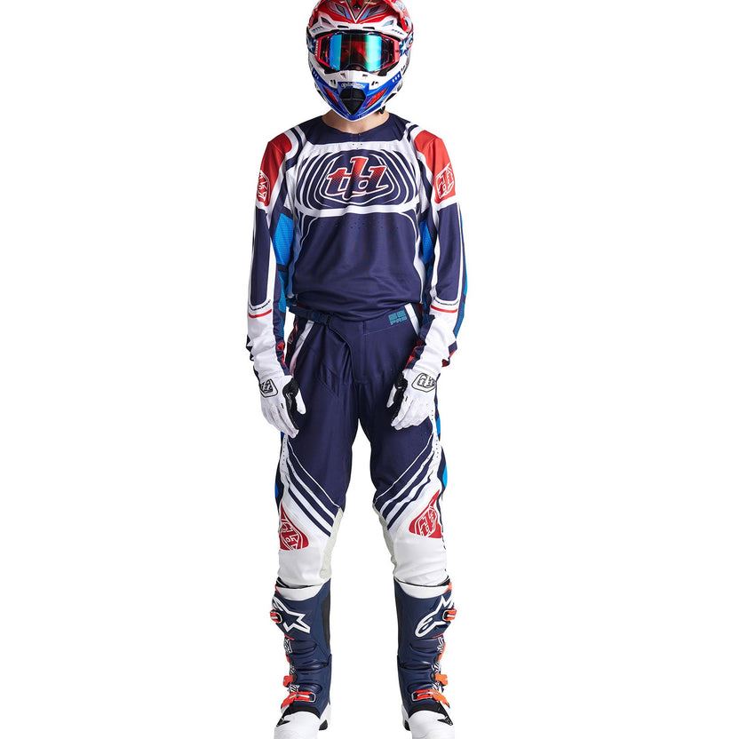 Troy Lee Designs 2025 Motocross Combo Kit SE Pro Wavez Red Navy