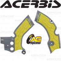 Acerbis X-Grip Frame Protector Guards Grey Yellow  For Suzuki RM-Z 250 2010-18