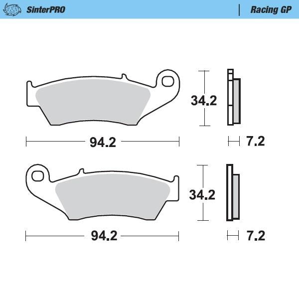 Moto-Master Front Pro Racing GP Sintered Brake Pads For Honda CR 125 1995-2007
