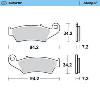 Moto-Master Front Pro Racing GP Sintered Brake Pads For Suzuki DR-Z 400 E 2000-2017