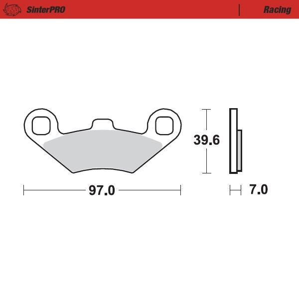 Moto-Master Rear Pro Racing Sintered Brake Pads For Polaris Predator 500 2003-2005