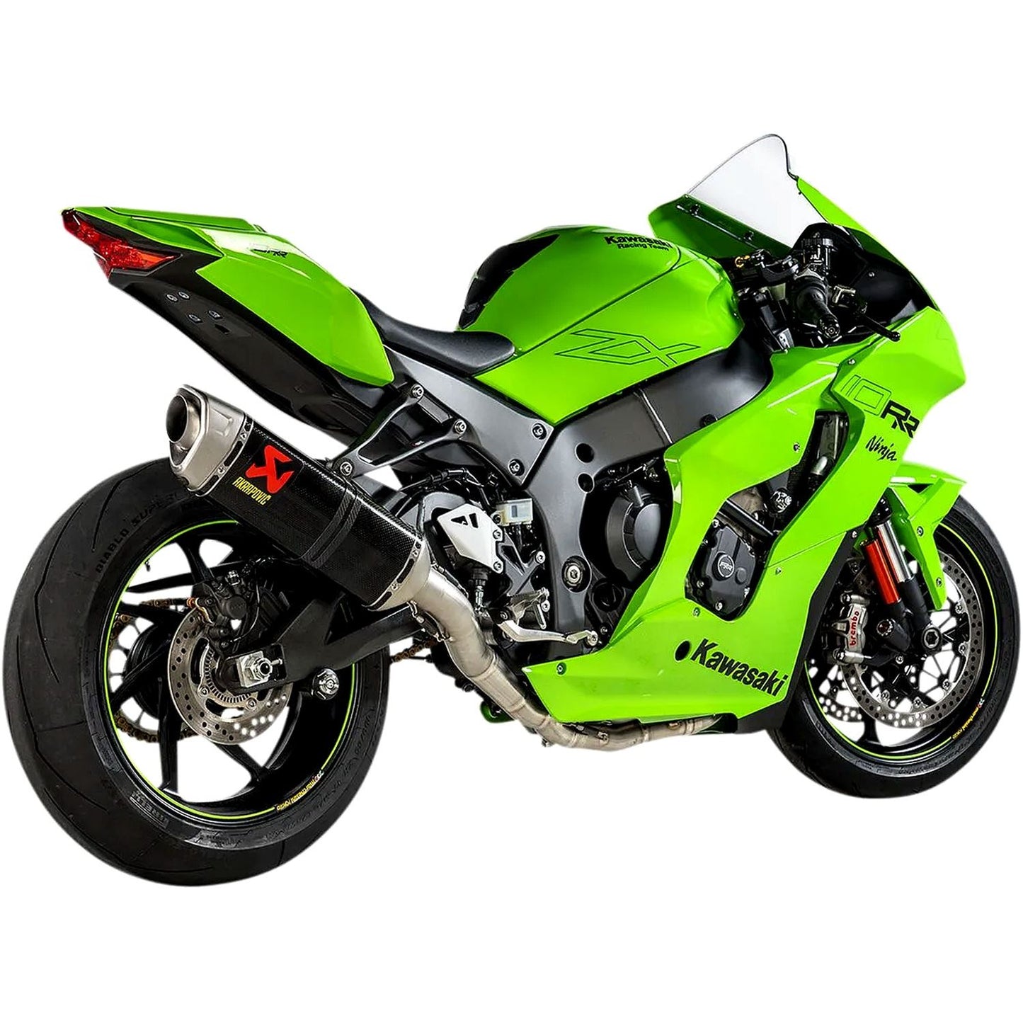 Akrapovic Carbon Fiber Evolution Line Full Exhaust System For Kawasaki ZX-10 R 1000 ABS Ninja 40th Anniversary Performance 2024