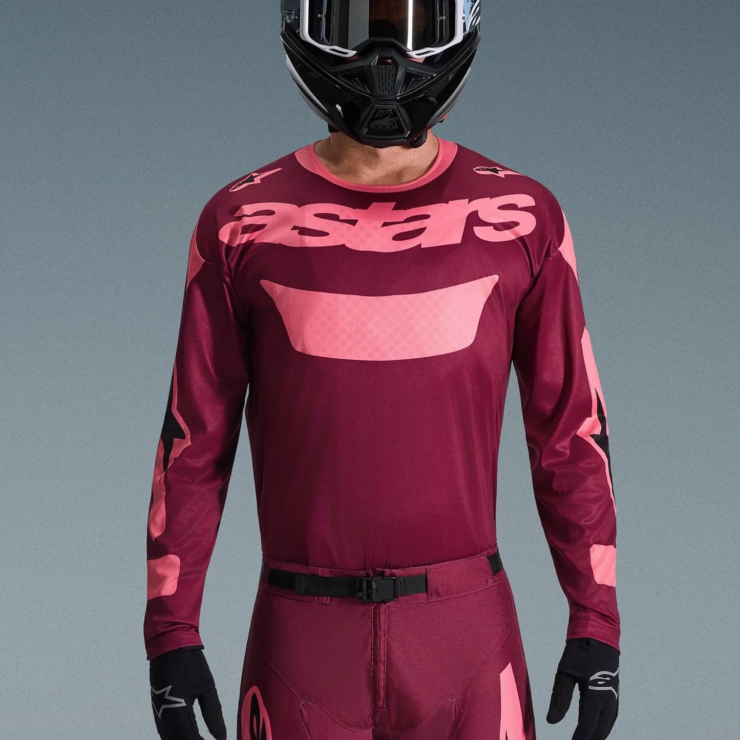 Alpinestars 2026 Racer Riway Motocross Jersey Dark Red Coral