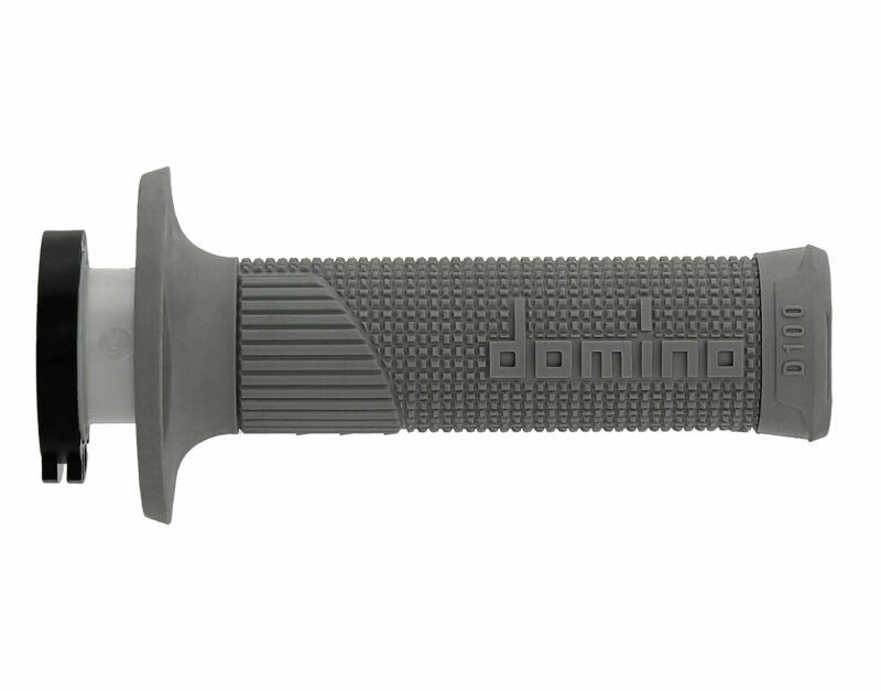 Domino D100 Grey D-Lock MX Grips W/Push Pull Pulley Motocross Off-Road Enduro