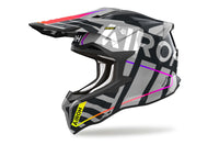 Airoh Helmet 2024 Strycker Brave Grey Gloss Composite Carbon
