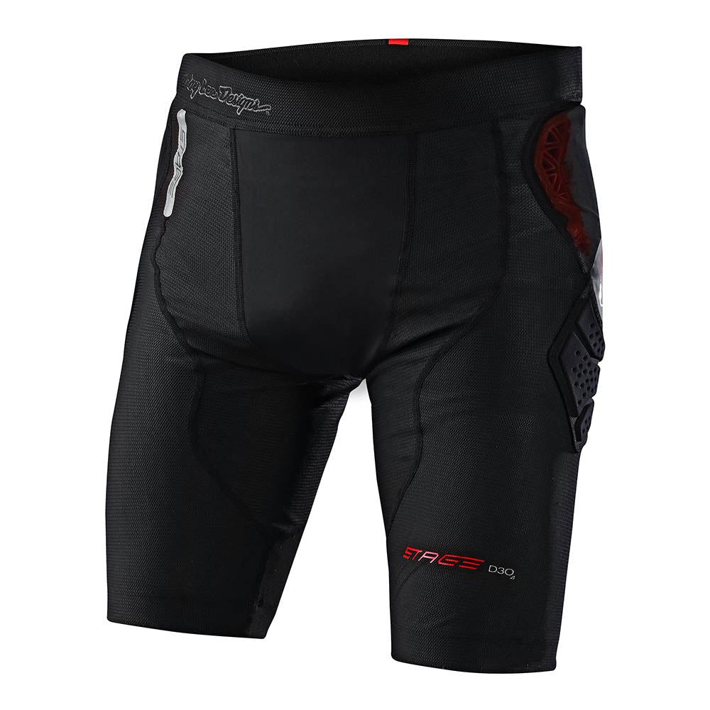 Troy Lee Designs 2025 Motocross Stage Ghost D30 Shorts Protection Baselayer Solid Black