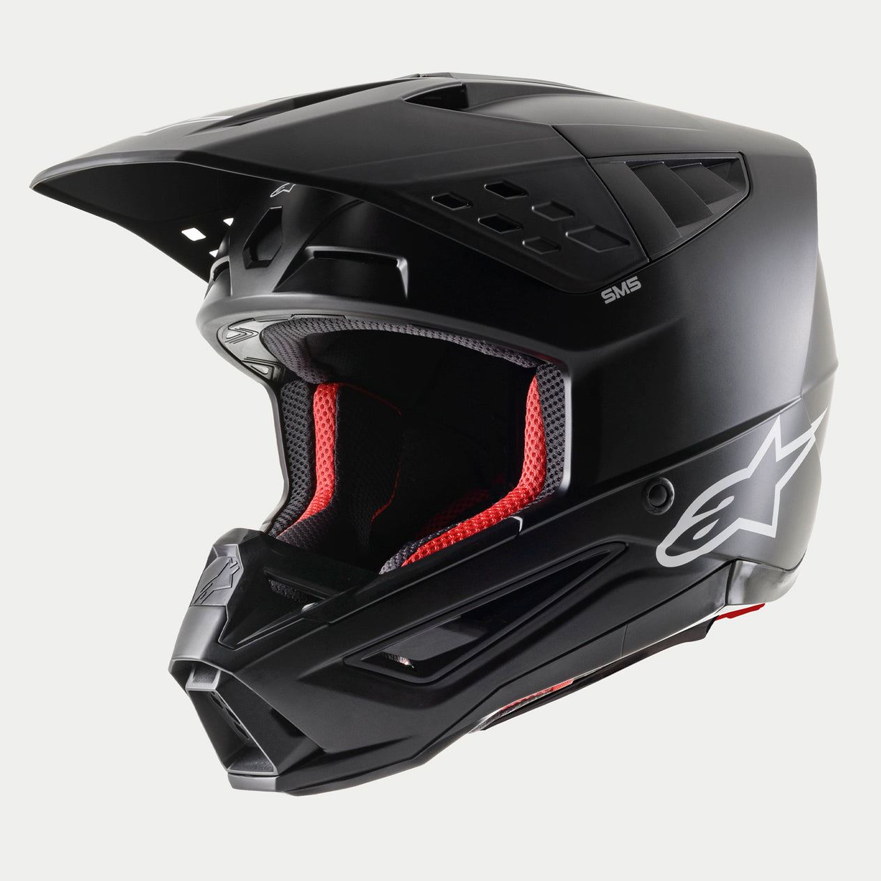 Alpinestars 2024 Supertech SM5 Solid Black Motocross Helmet