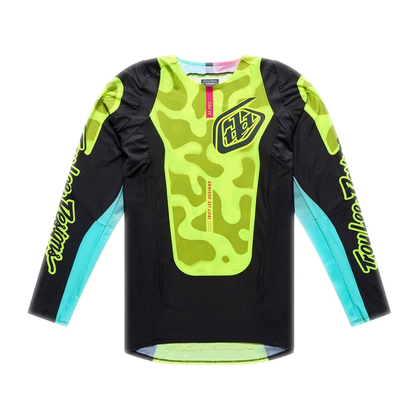 Troy Lee Designs Spring 2026 SE PRO Myth MX Jersey Black Flo Yellow
