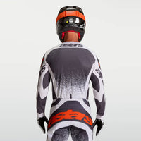 Alpinestars 2027 Techstar Swan MX Jersey Light Lilac Dark Gray Red Fluo