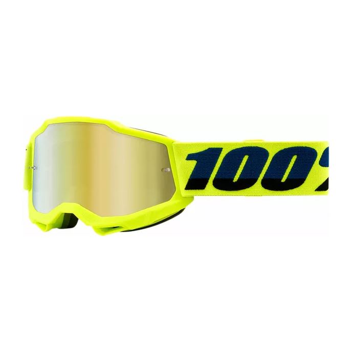 100% MX Goggles Accuri  2 Youth Yellow Gold Mirror