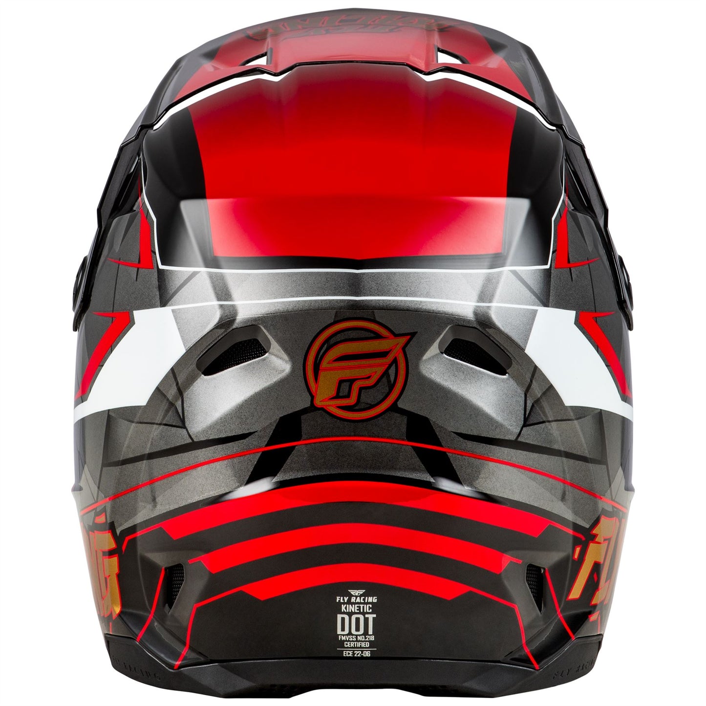 Fly Racing 2025 Youth Kinetic Scorched Motocross Helmet Red Black White Youth