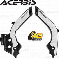 Acerbis X-Grip Frame Protector Guards Black White For Gas Gas EC 350 F 2023-2025