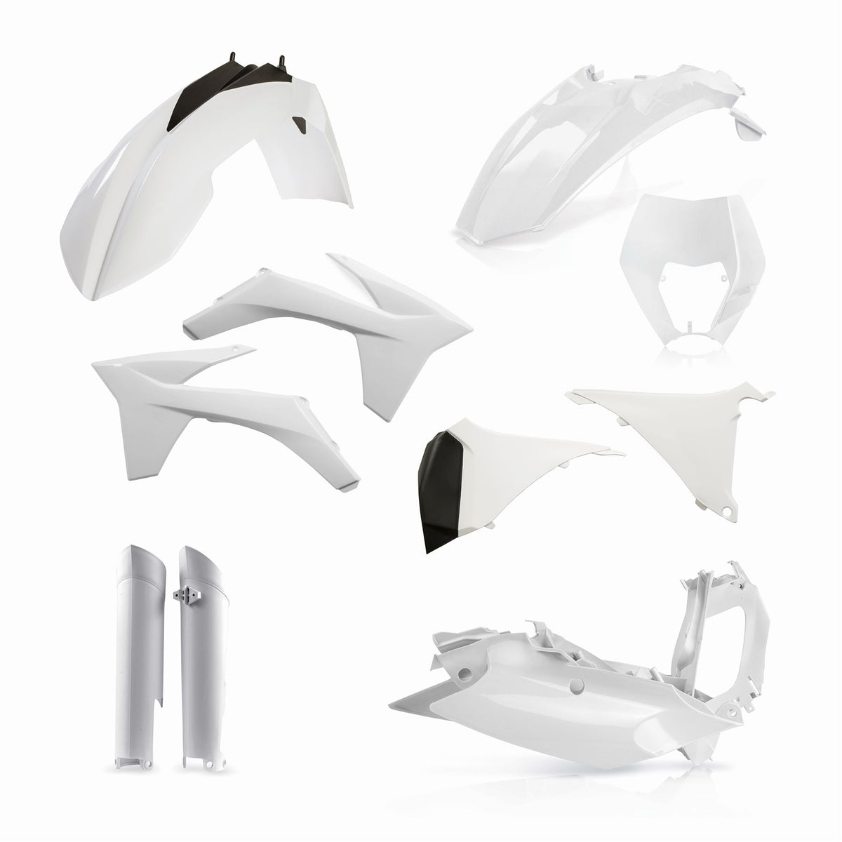 Acerbis Full Plastic Kit White For KTM EXC 200 2012-2013