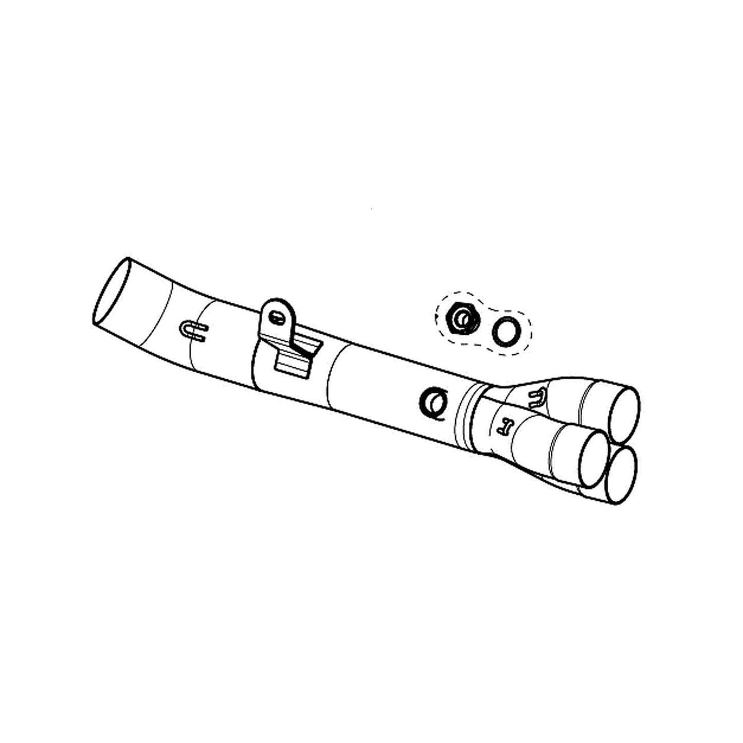 Akrapovic Stainless Steel Exhaust Mid Link & Y Pipe For Yamaha YZF-R9 ABS 2025-2026