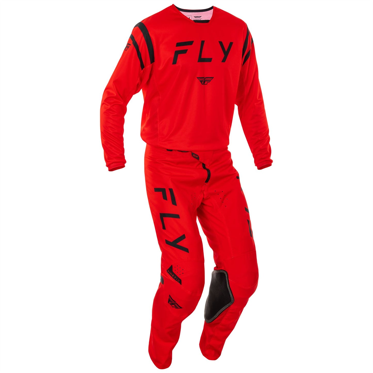 Fly Racing 2025 Kinetic Center Motocross Pants Red Black