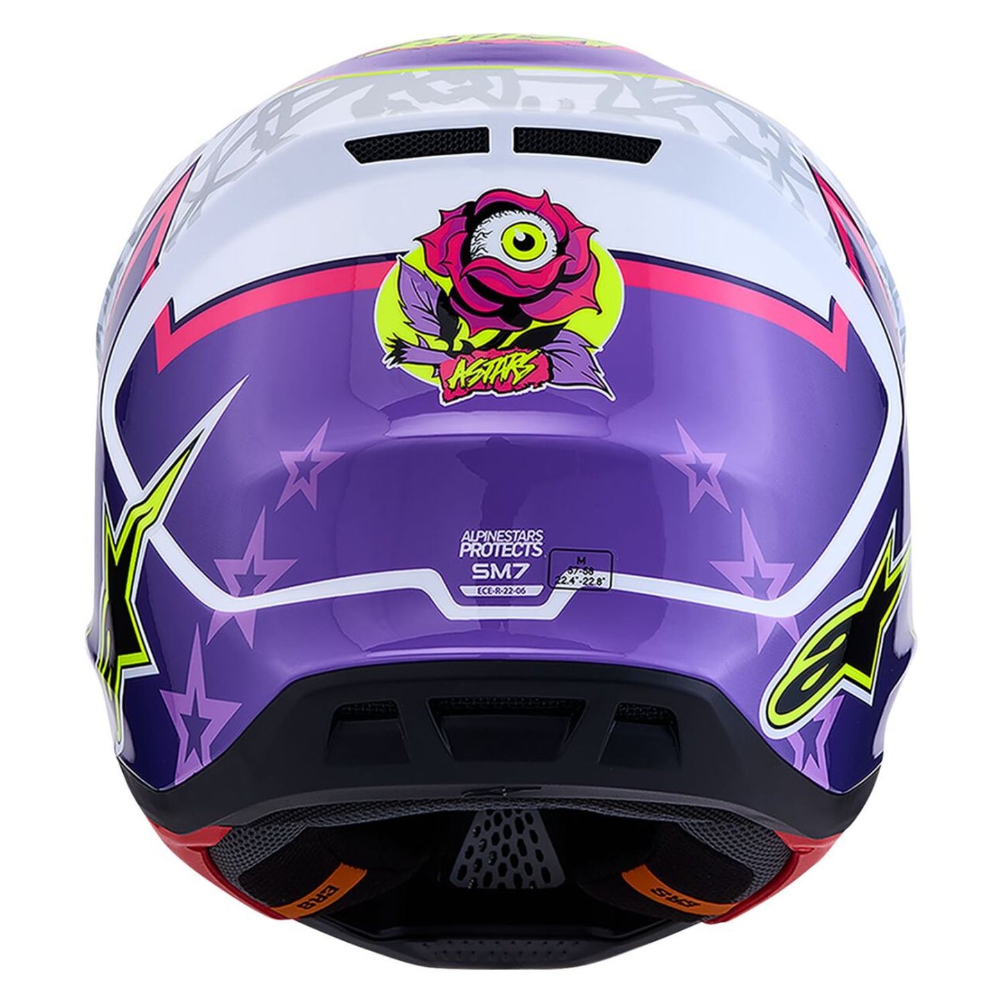 Alpinestars 2027 S-M7 Blaster MX Helmet Purple Pink White
