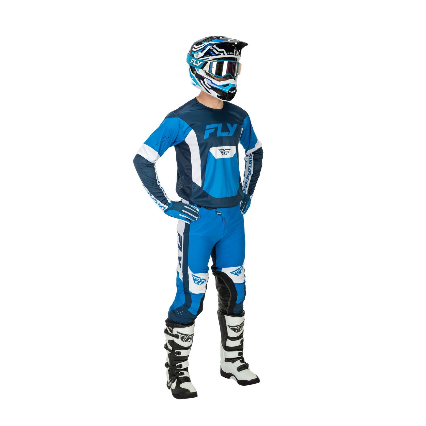 Fly Racing 2026 Motocross Combo Kit Lite  Blue White
