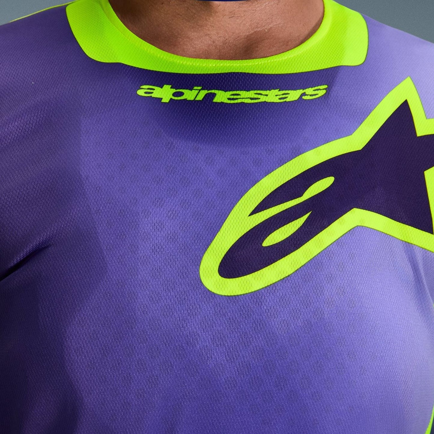 Alpinestars 2026 Racer Portl Motocross Jersey Purple Yellow Flo