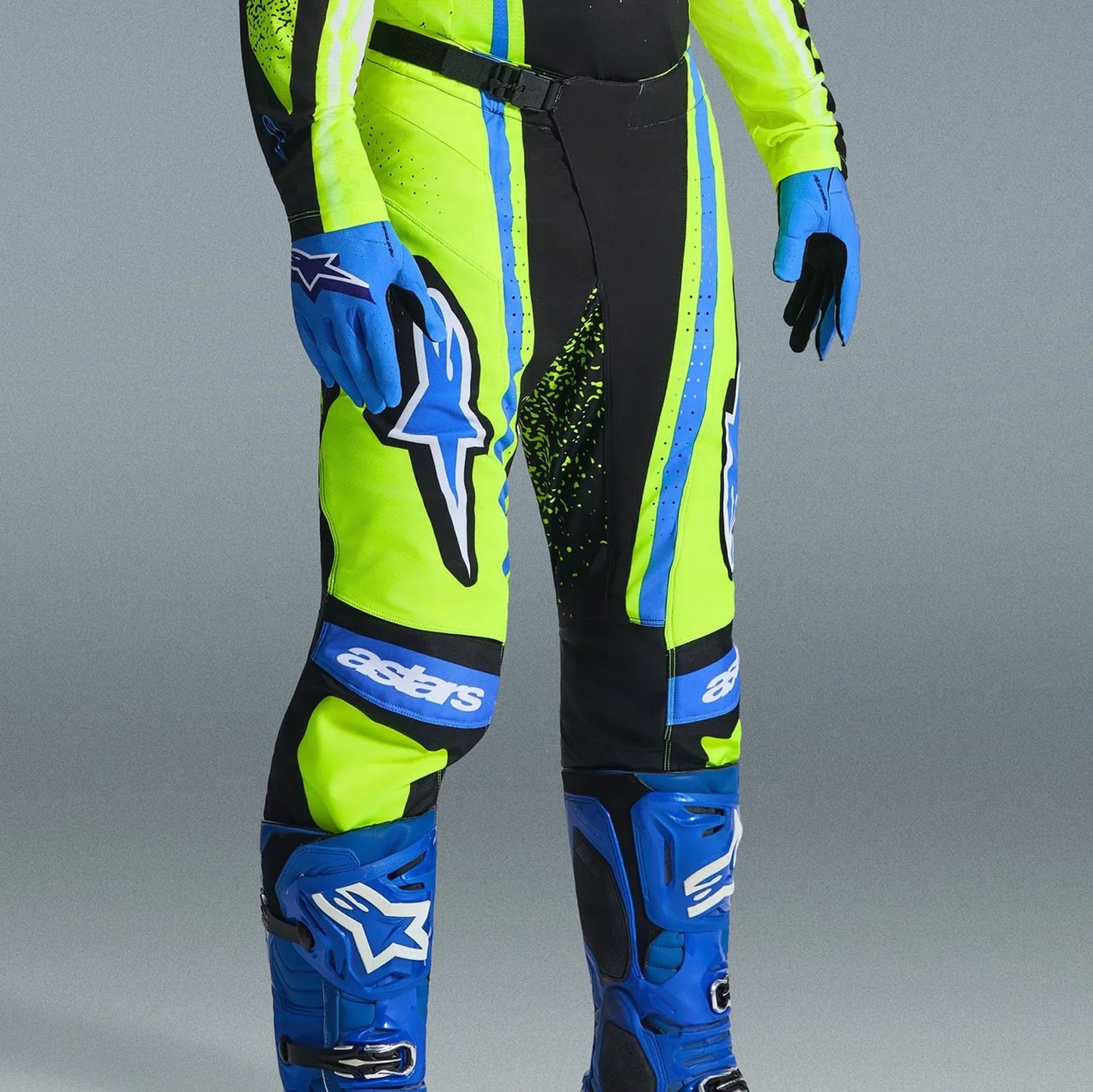 Alpinestars 2026 Techstar Nomur Motocross Pants Dark Navy Yellow Flo Blue