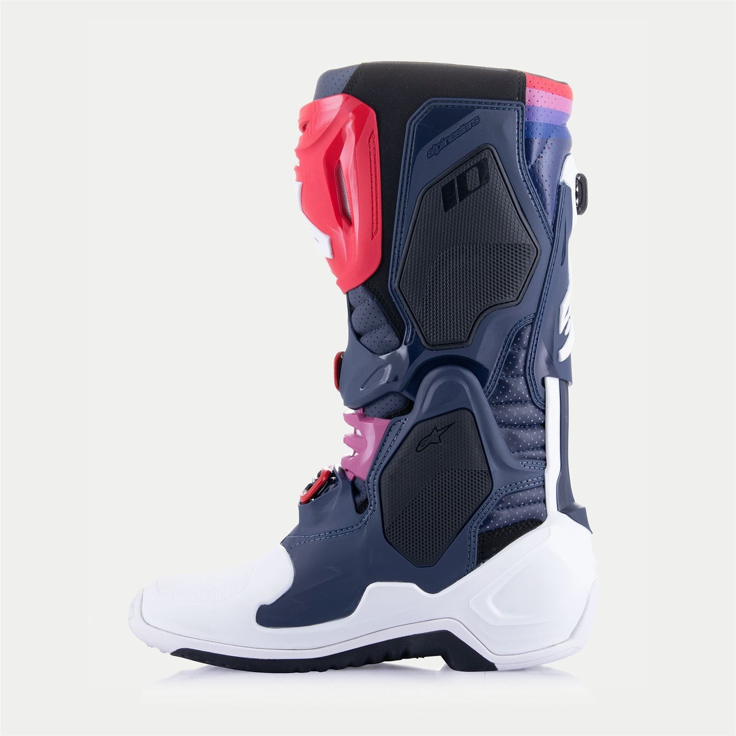 Alpinestars 2025 Tech 10 Supervented Motocross Boots Night Navy White Rainbow