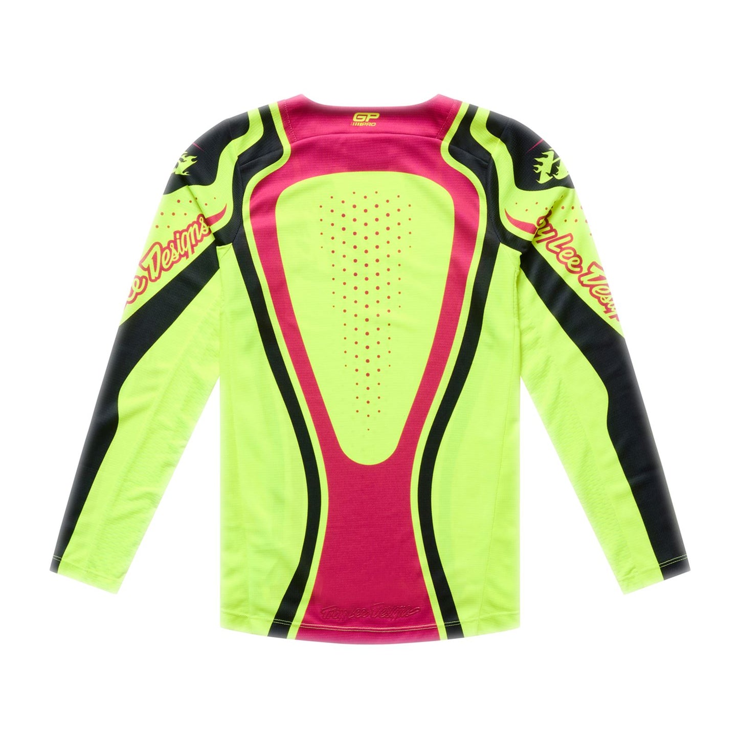 Troy Lee Designs Spring 2026 Youth GP Pro Roller MX Jersey Flo Yellow Fuchsia