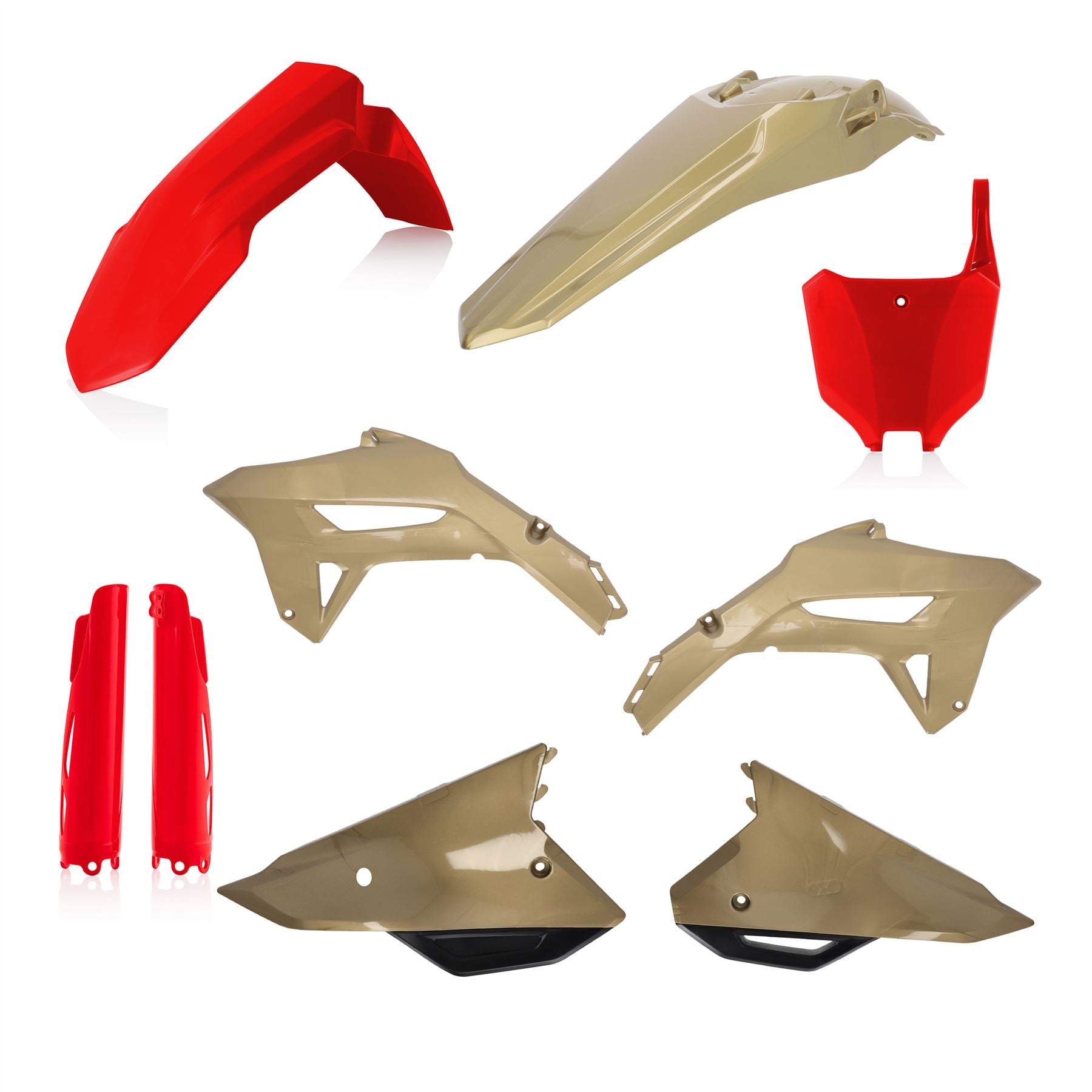 Acerbis Full Plastic Kit Red Gold For Honda CRF 250R 2022-2024