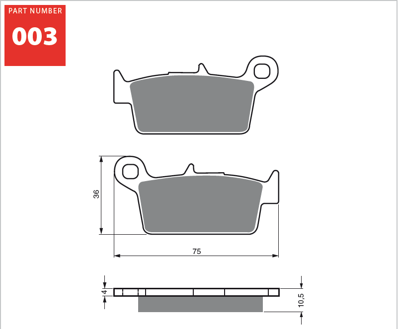 Apico K1 Rear Disc Brake Pads For Yamaha YZ 125 K-L-M-N-P 1998-2002