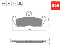 Goldfren S3 Front Disc Brake Pads For Husqvarna XC 250 1987-1988