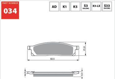Goldfren S3 Front Disc Brake Pads For Yamaha DT 50 LC 1998