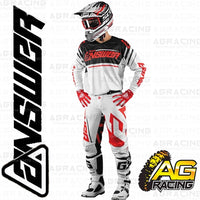 Answer Racing A18 Trinity Race Jersey Pants Combo Kit White Red