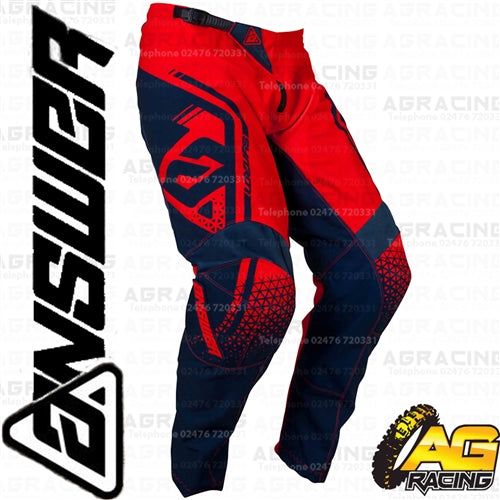 Answer Racing 2019 Youth Kids Syncron Drift Bright Red Midnight Pants Trousers
