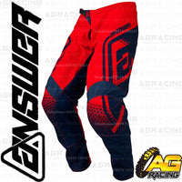 Answer Racing 2019 Youth Kids Syncron Drift Bright Red Midnight Pants Trousers
