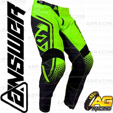 Answer Racing 2019 Youth Kids Syncron Drift Hyper Acid Black Pants Trousers