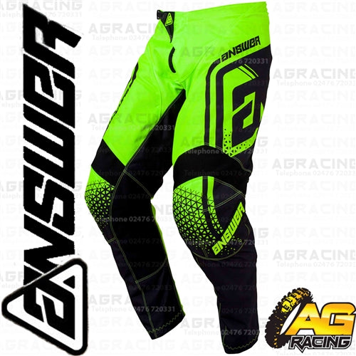 Answer Racing 2019 Youth Kids Syncron Drift Hyper Acid Black Pants Trousers