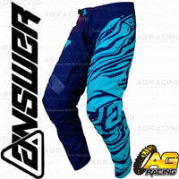 Answer Racing 2019 Youth Kids Syncron Flow Astana Indigo Bright Red Pants Trousers