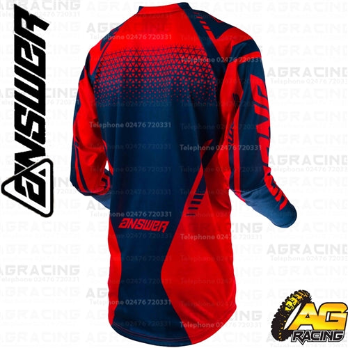 Answer Racing 2019 Youth Kids Syncron Drift Bright Red Midnight Race Jersey Top