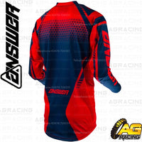 Answer Racing 2019 Youth Kids Syncron Drift Bright Red Midnight Race Jersey Top
