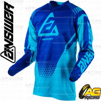 Answer Racing 2019 Youth Kids Syncron Drift Astana Reflex Blue Race Jersey Top