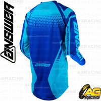 Answer Racing 2019 Youth Kids Syncron Drift Astana Reflex Blue Race Jersey Top