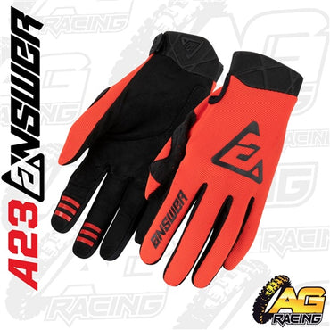 Answer 2023 Peak Gloves Adult Red   A23 Racing