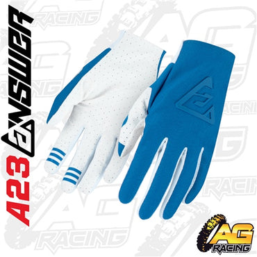 Answer 2023 Aerlite Gloves Adult Blue & White   A23