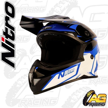 Nitro Youth Helmet MX 620 Podium Black Blue White