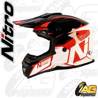 Nitro Adult Helmet MX 620 Podium Black Red White