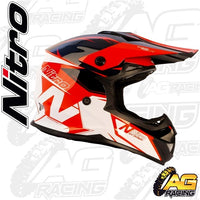 Nitro Adult Helmet MX 620 Podium Black Red White