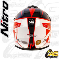 Nitro Adult Helmet MX 620 Podium Black Red White